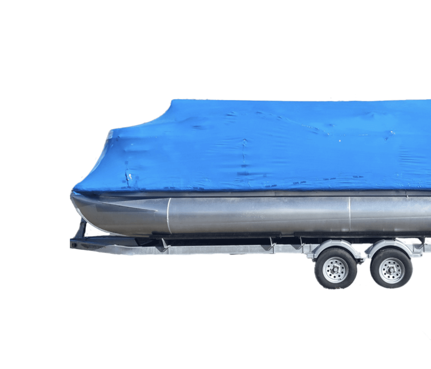 embarcation recouverte d'un shrink wrap pour l'hiver
