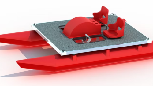 PÉDALO ROTOPLAST 2 PLACES ROUGE